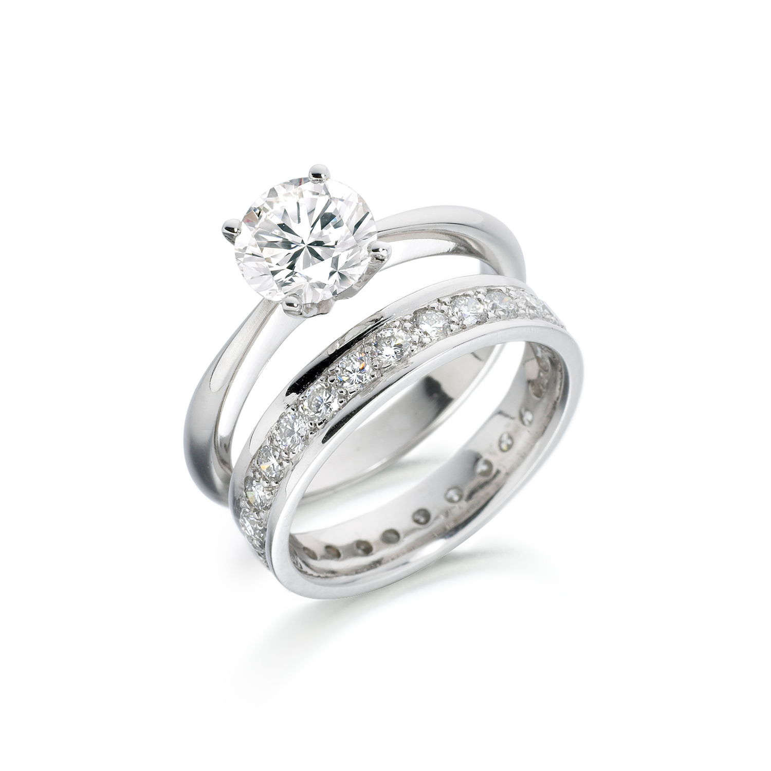 Brilliant cut diamond solitaire engagement ring