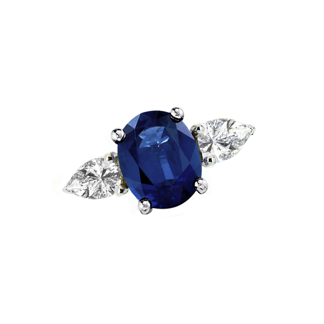 Oval Sapphire & Diamonds Ring