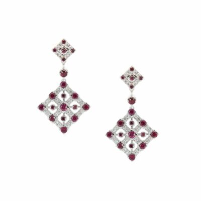 Geometric-Ruby-&-Dia-Drop-Earrings