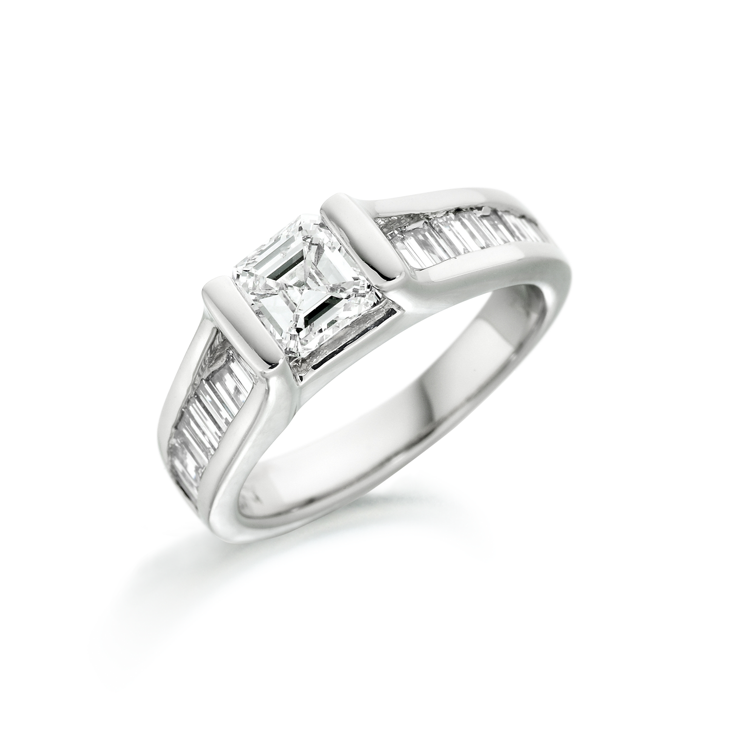 Estate Platinum Asscher-Cut Diamond Ring 2.51 carats total weight. (GIA) -  Villarreal Jewelers